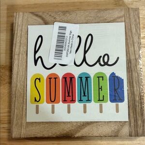 Hello Summer Popsicle Wall Art Decor